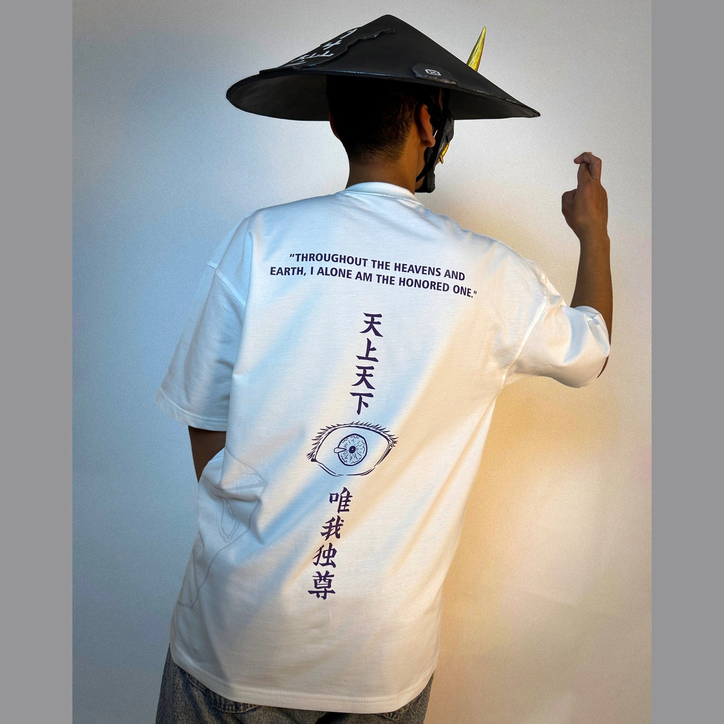 Gojo satoru t-shirt from one for all anime clothing store in Egypt
