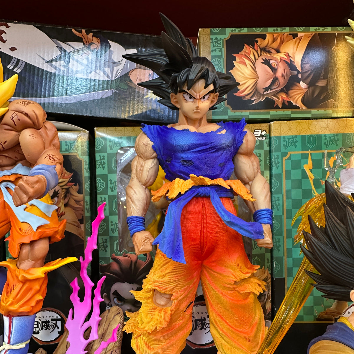 Collectible Muscular Anime Hero Action Figure - Battle Worn Edition