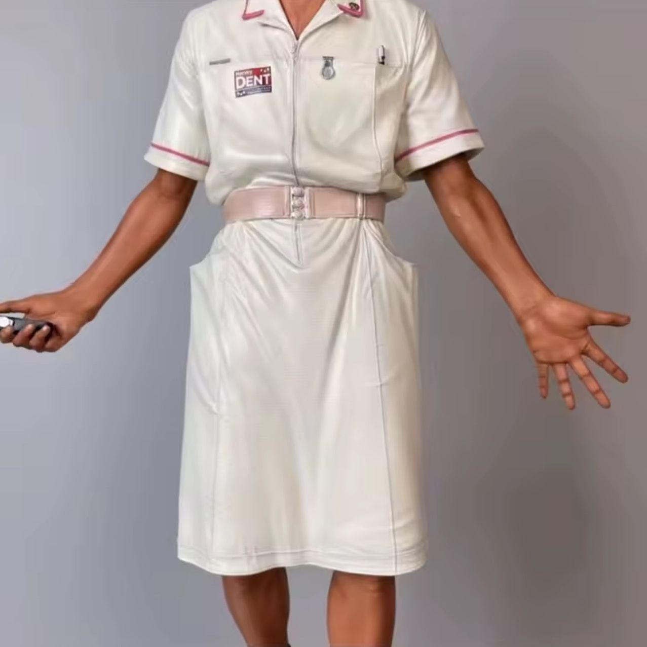 New 54cm Heath Ledger Nurse Uniform Joker Figure Joker Standing Scene Model Handmade Ornament Gk Statue Toy Gift