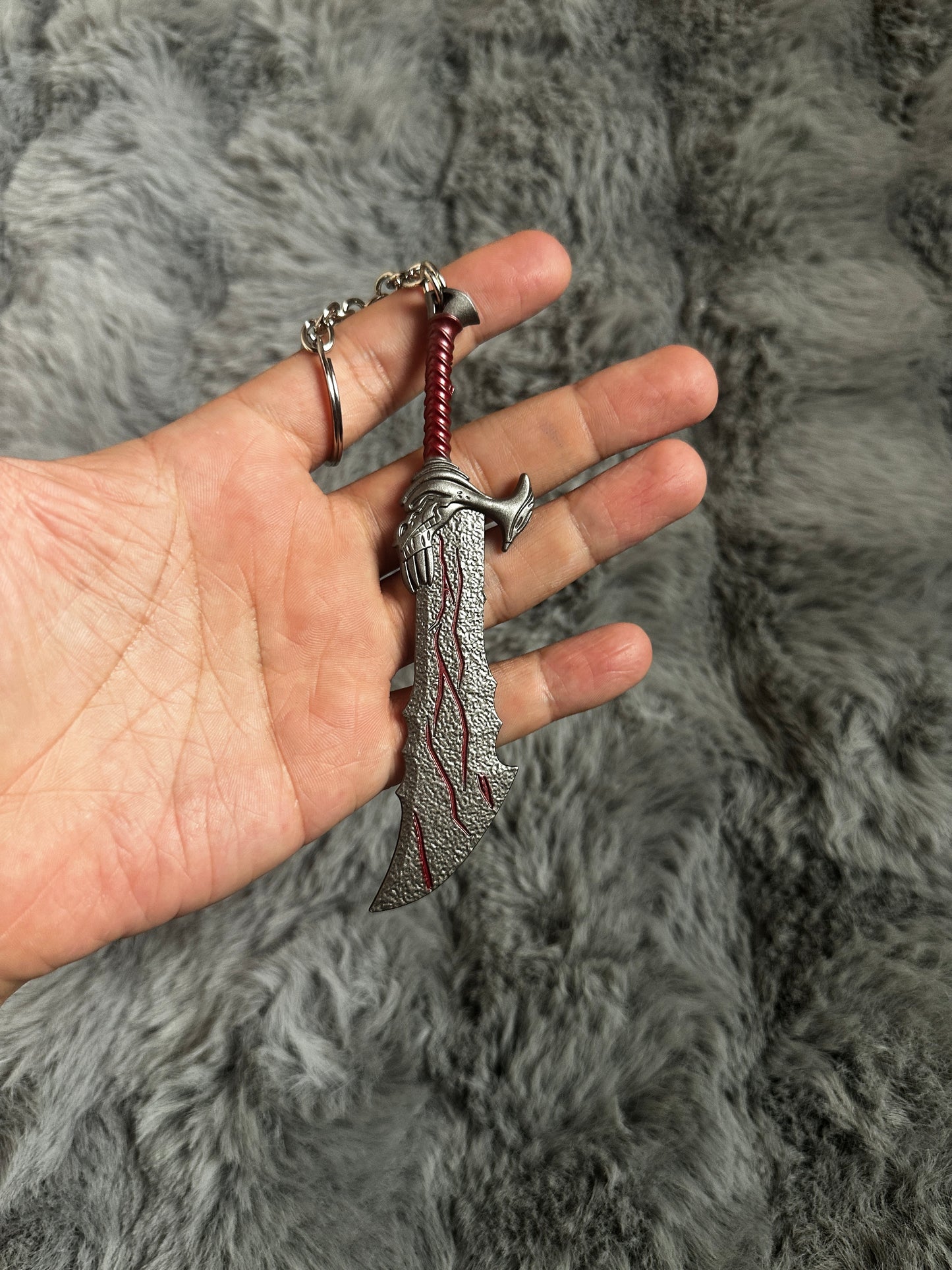 God of war metal keychains toys