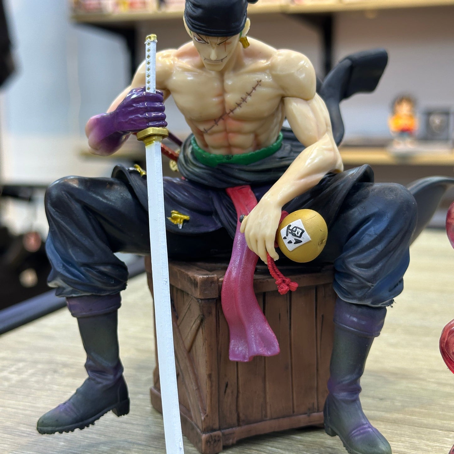 One Piece Anime 14cm Roronoa Zoro Figure Two Heads Replaceable Manga Statue Decor Pvc Action Collection Model Toys
