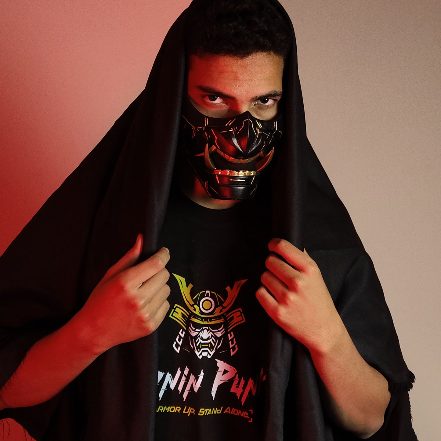 Oni samurai mask black&gold edition From Ronin Punk