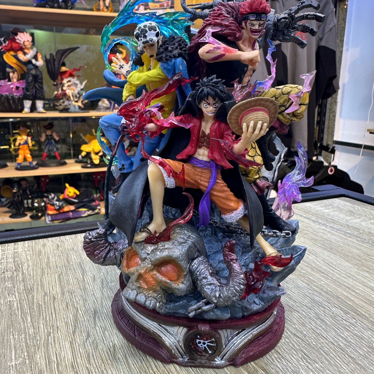19cm Anime One Piece Figures Luffy Trafalgar LX 3 Captain Model Toys PVC Tabletop Decoration Doll Ornament Christmas gift