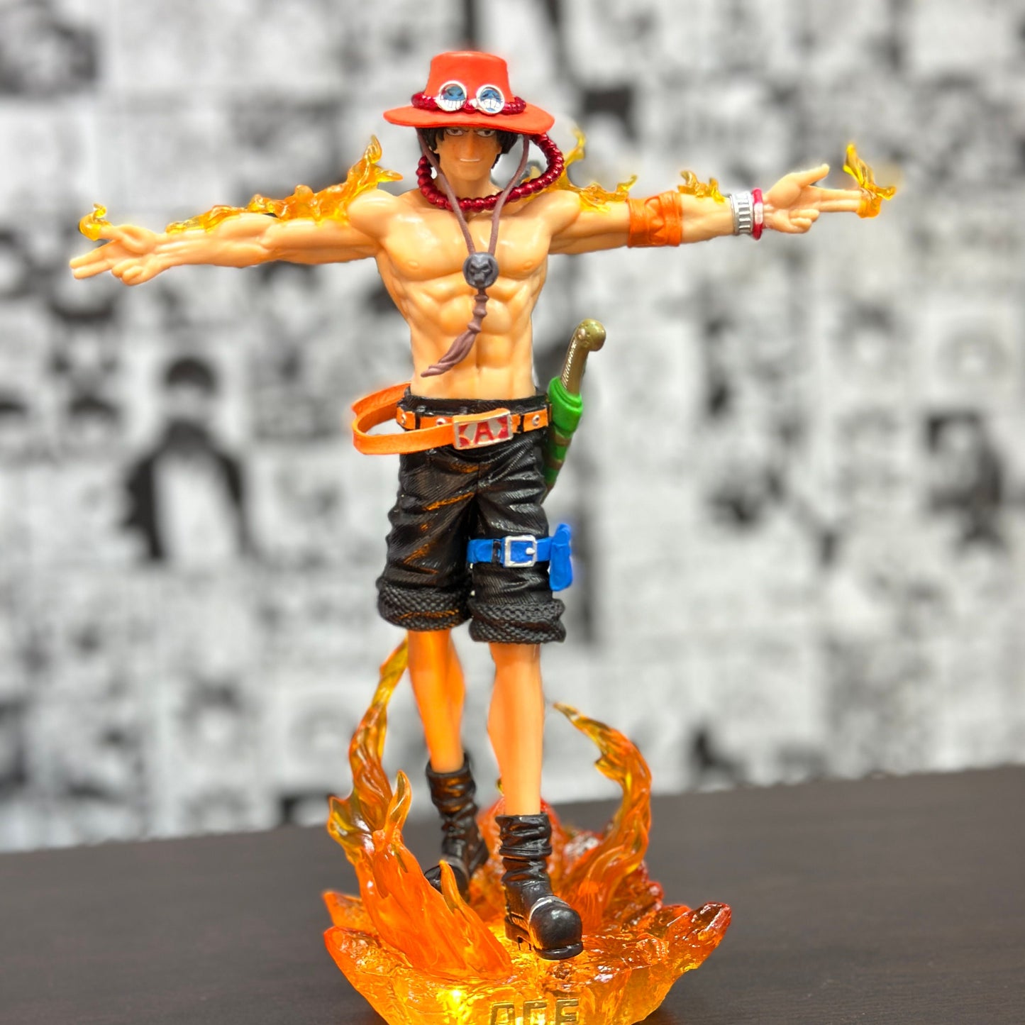Ace figure qith light from One For All anime store