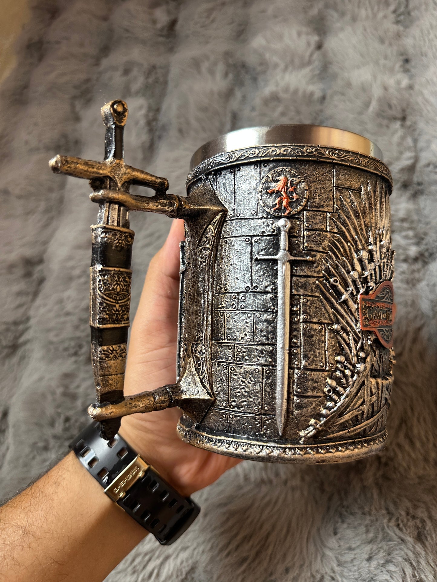 Game of Throne Swords Tankard - 3D Fantasy Stein with Sword Handle