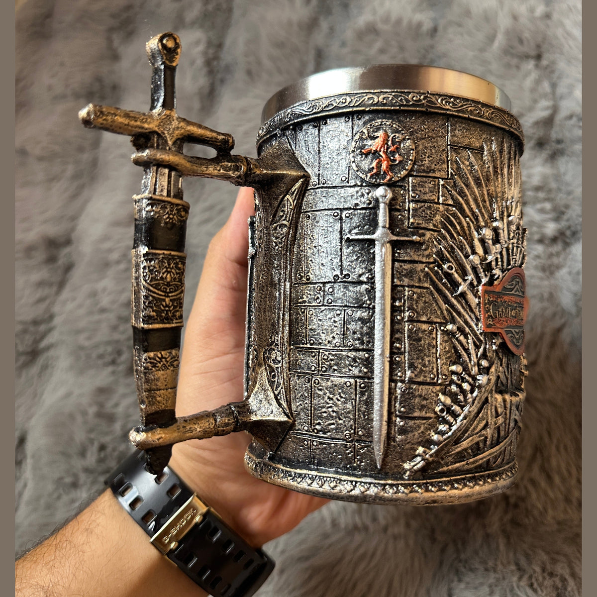 Game of Throne Swords Tankard - 3D Fantasy Stein with Sword Handle
