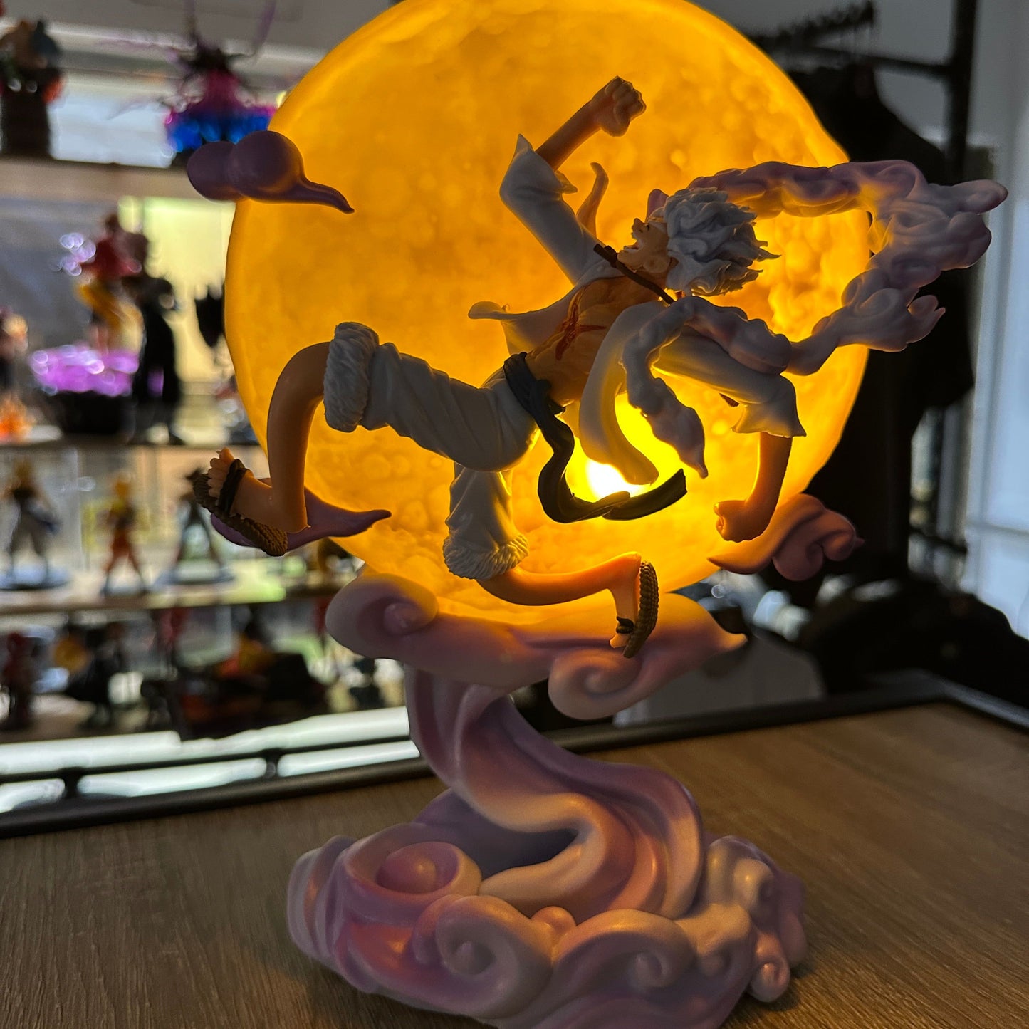 One Piece Anime Figure Monkey D. Luffy Nika Figurine Moon Fairy 29cm PVC Luminous Statue Doll Collection Toys Kids Birthday Gift
