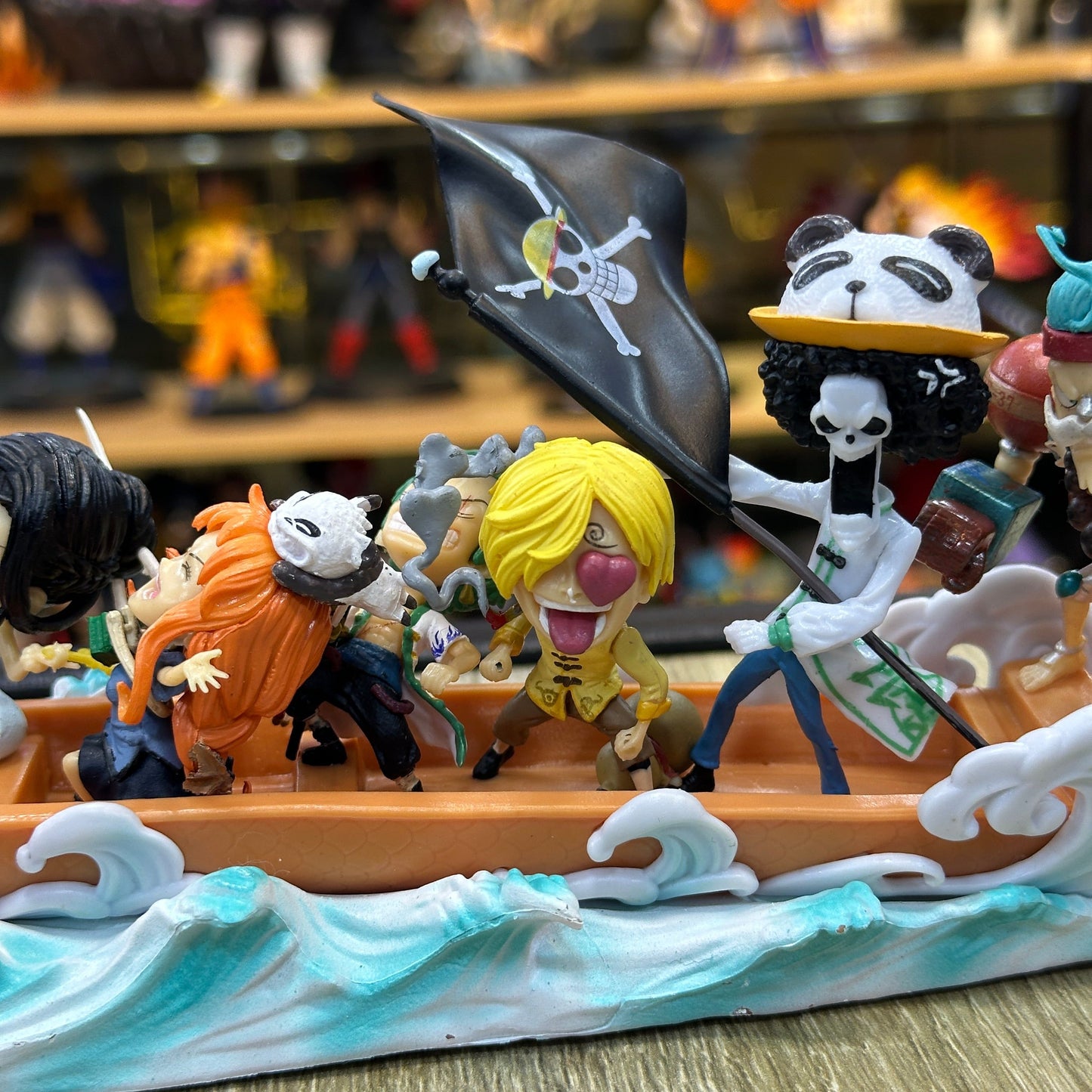 One Piece Anime Figure Straw Hat Figures Dragon Boat Race Series Luffy Model Luffy And Friends Collection Desk Decoration Gifts