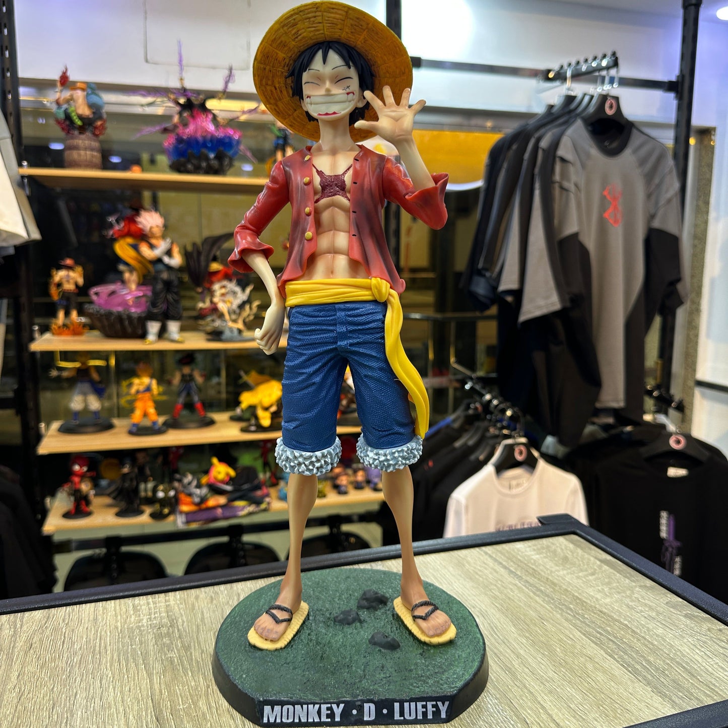 40.5CM One Piece Straw Hat Luffy Large Figure Animation Character Doll Statue Decoration Model Decoration Gift Toy