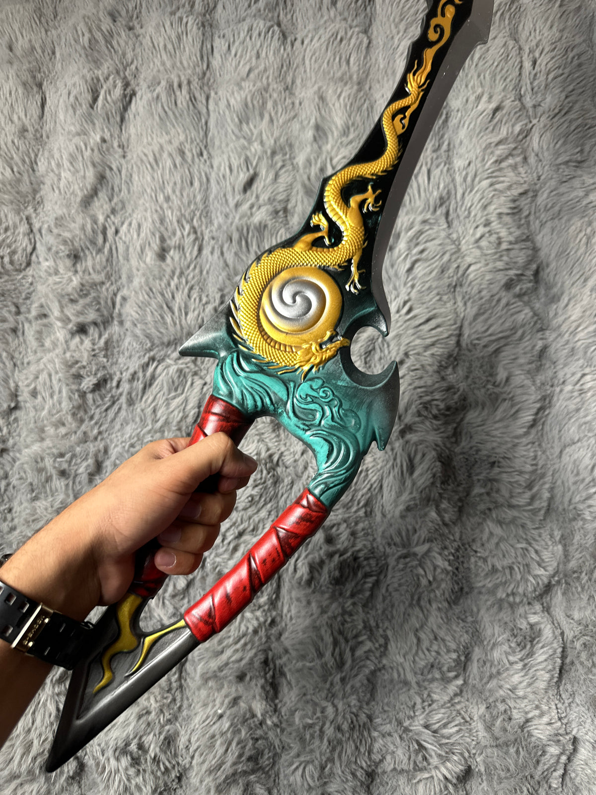 Ornate Spartan Twin Blade Replica – Fantasy Chain Sword Prop