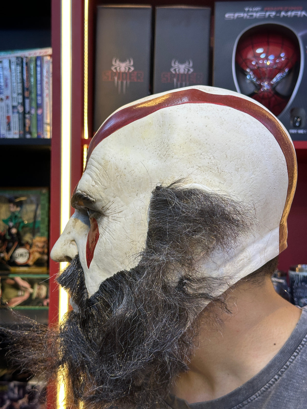 Kratos God of War Cosplay Mask with Beard