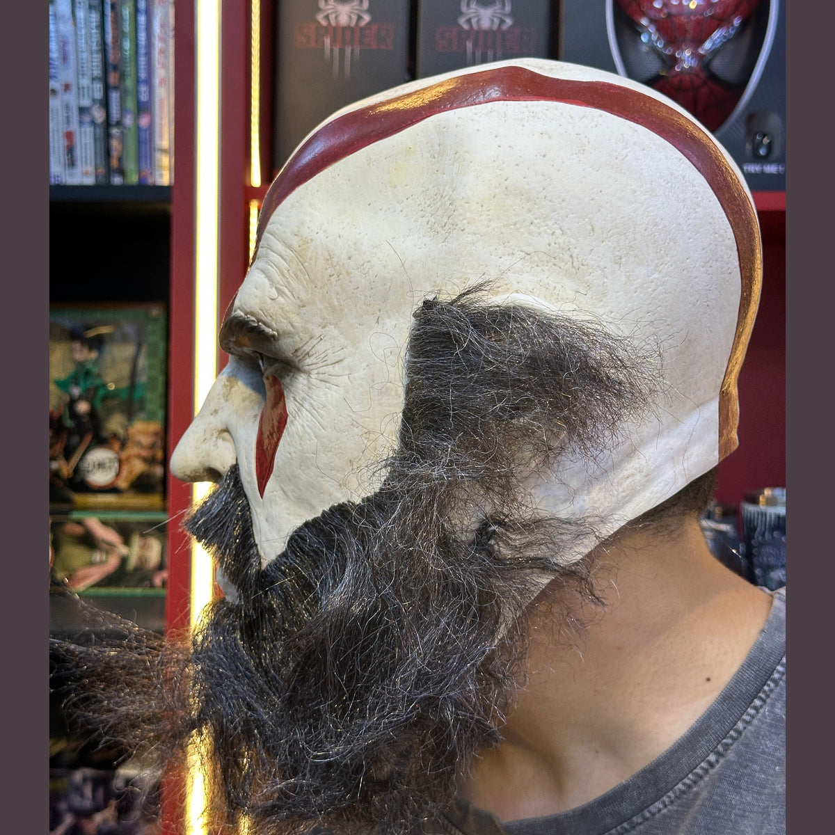 Kratos God of War Cosplay Mask with Beard
