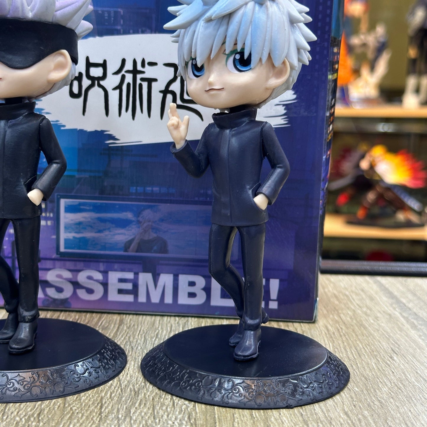 Anime Jujutsu Kaisen Satoru Gojo Cute Model Toys About 13 cm White Hair Doll