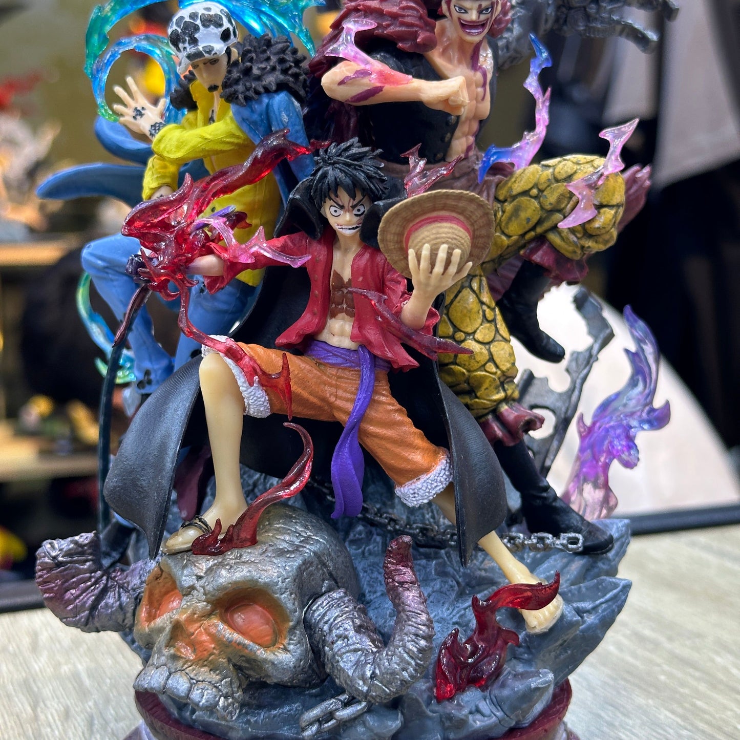 19cm Anime One Piece Figures Luffy Trafalgar LX 3 Captain Model Toys PVC Tabletop Decoration Doll Ornament Christmas gift