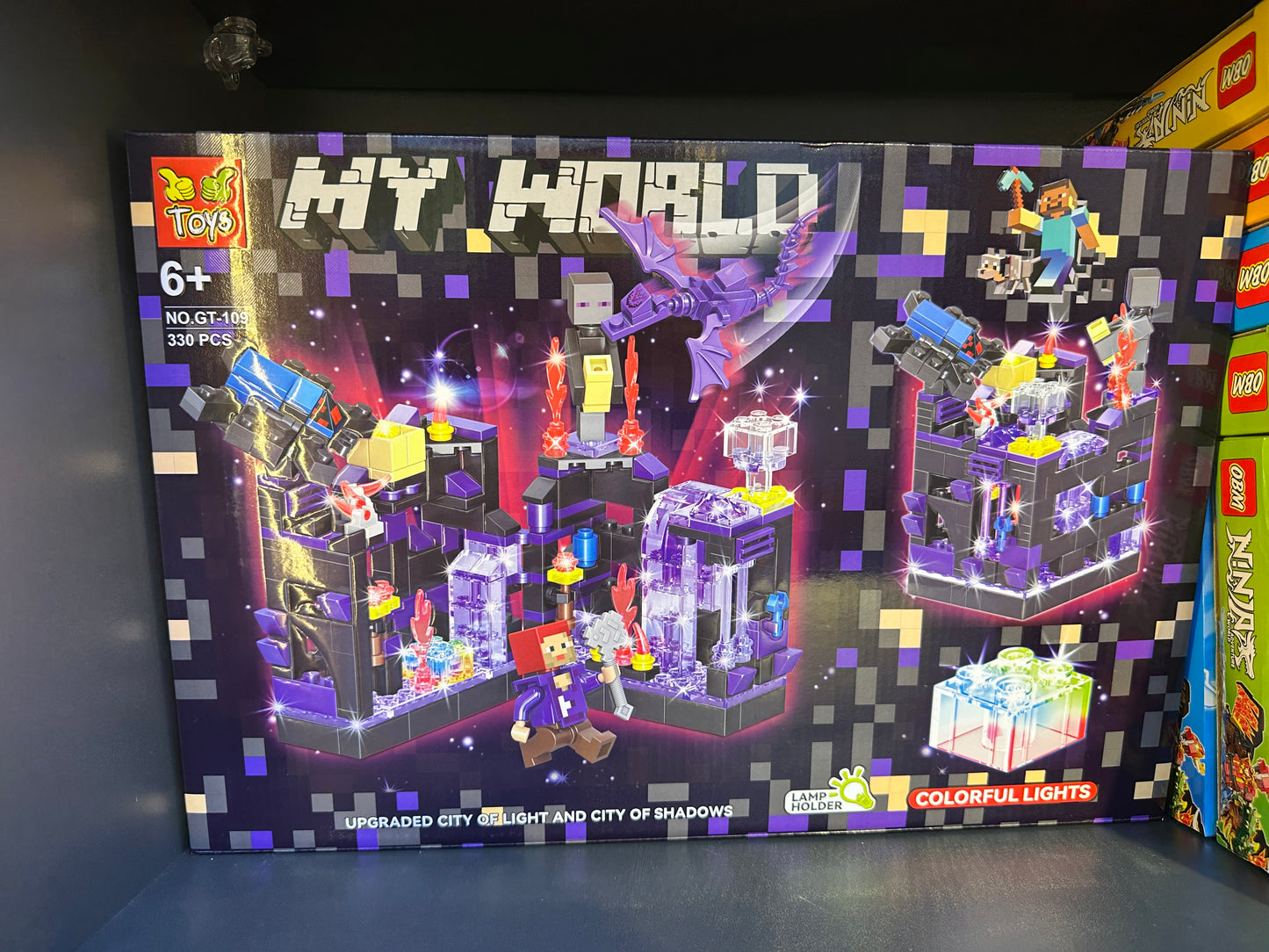 My World Assembling Building Lego Blocks & Minifigures Set