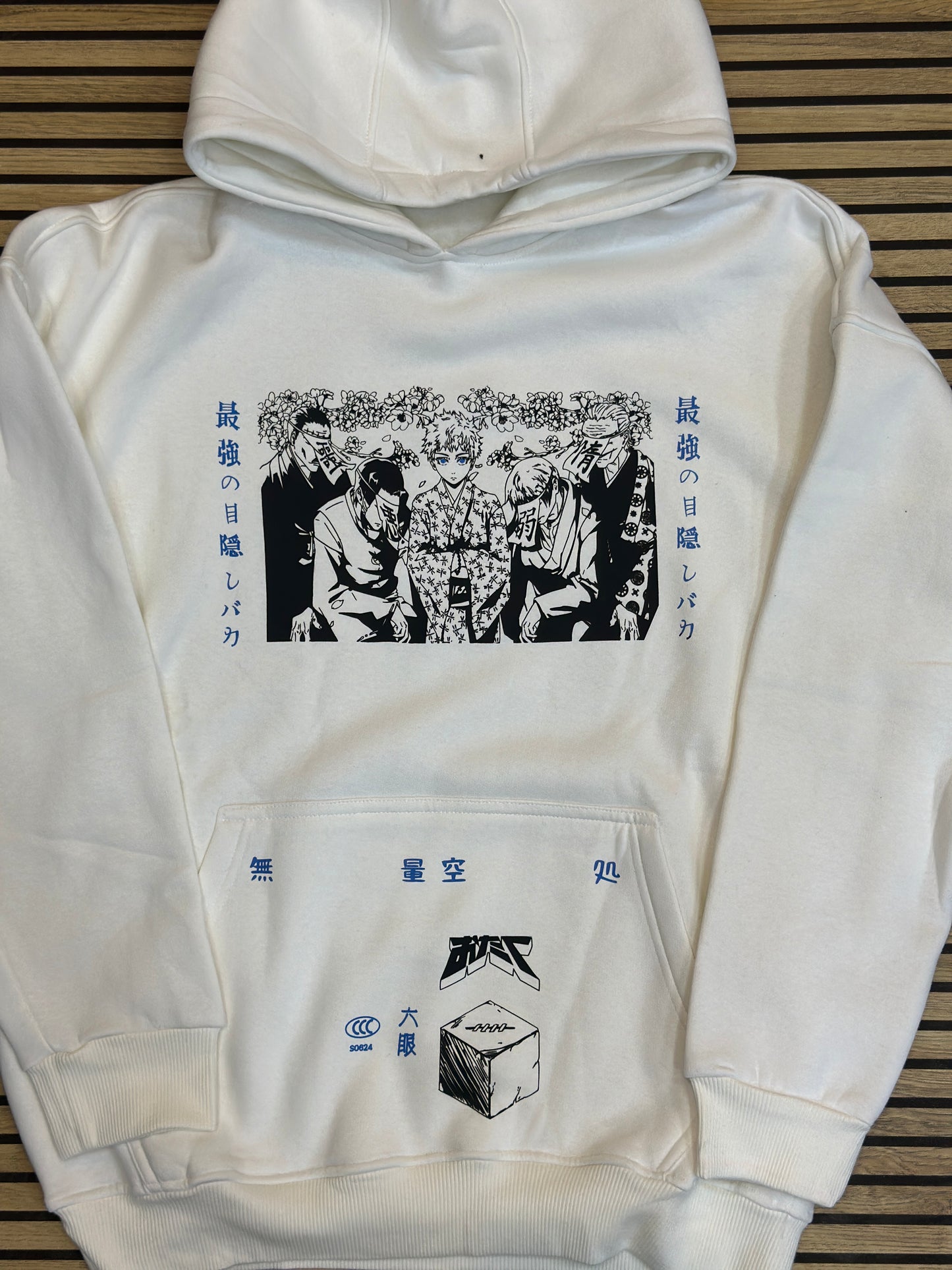 Gojo saturo hoodie from One For All anime store