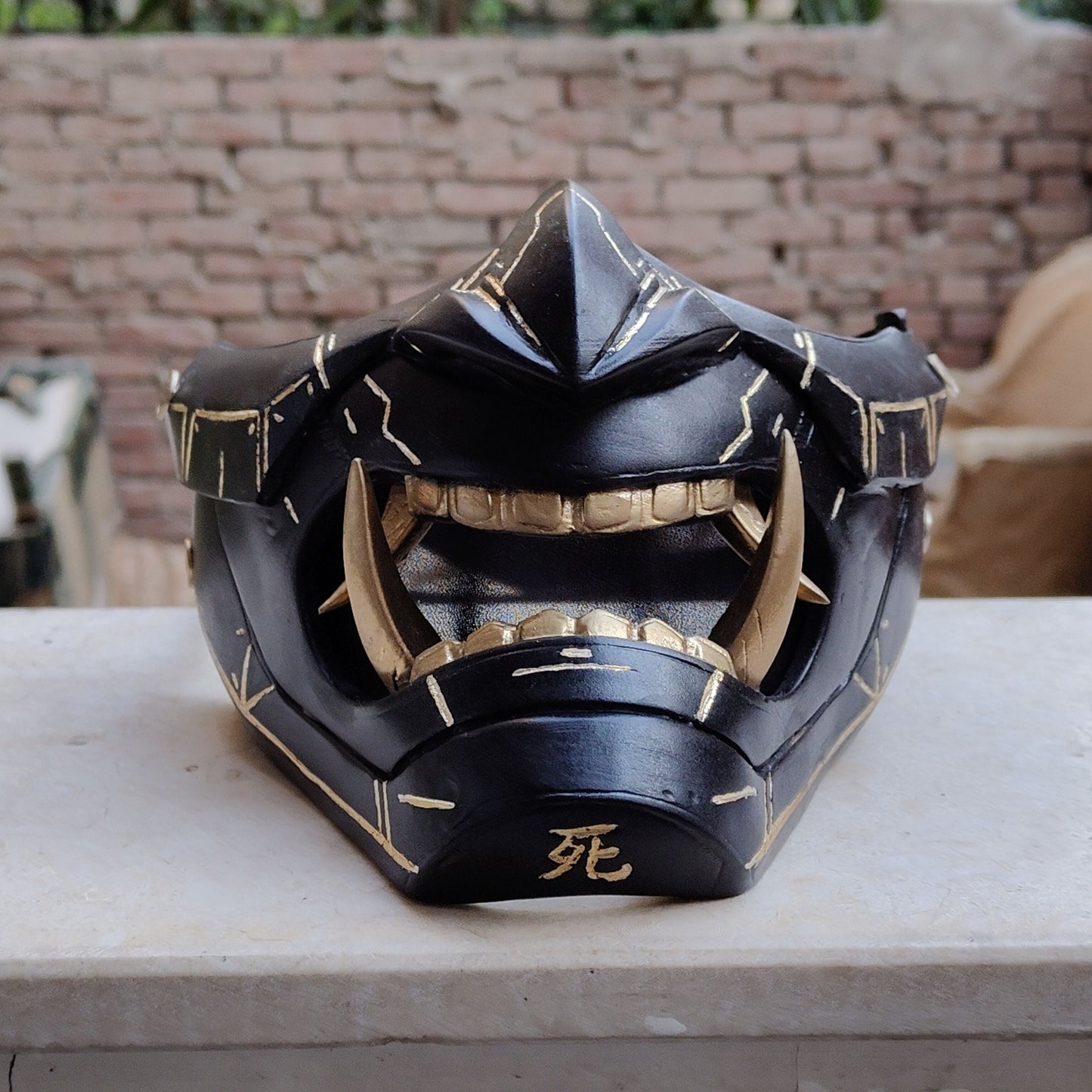 Oni samurai mask black&gold edition From Ronin Punk