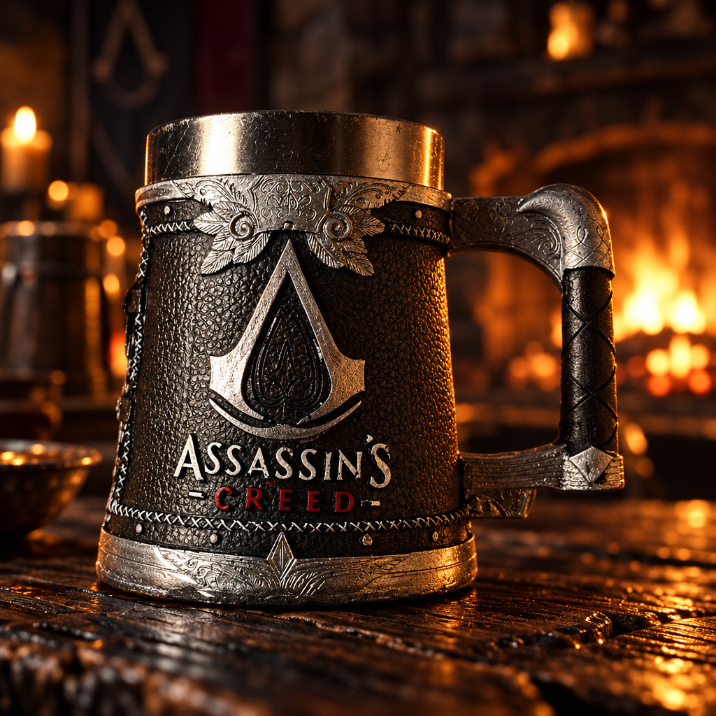 Medieval Stealth Brotherhood Ceramic Coffee Mug - 11oz Holy Land Shadow Warrior Cup for Gamers