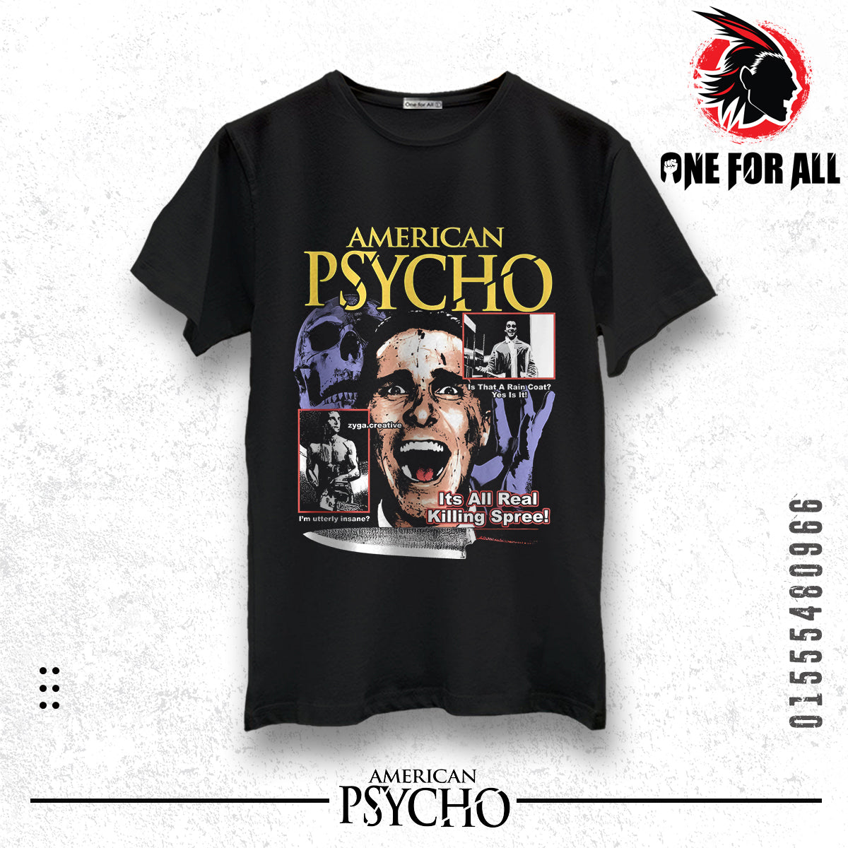 American psycho t-shirt from One For All