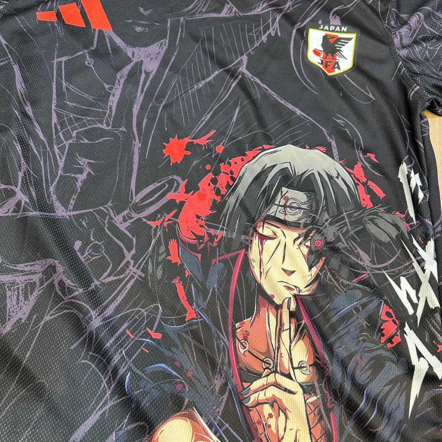 Itachi black new sport t-shirt from one for all anime clothing store
