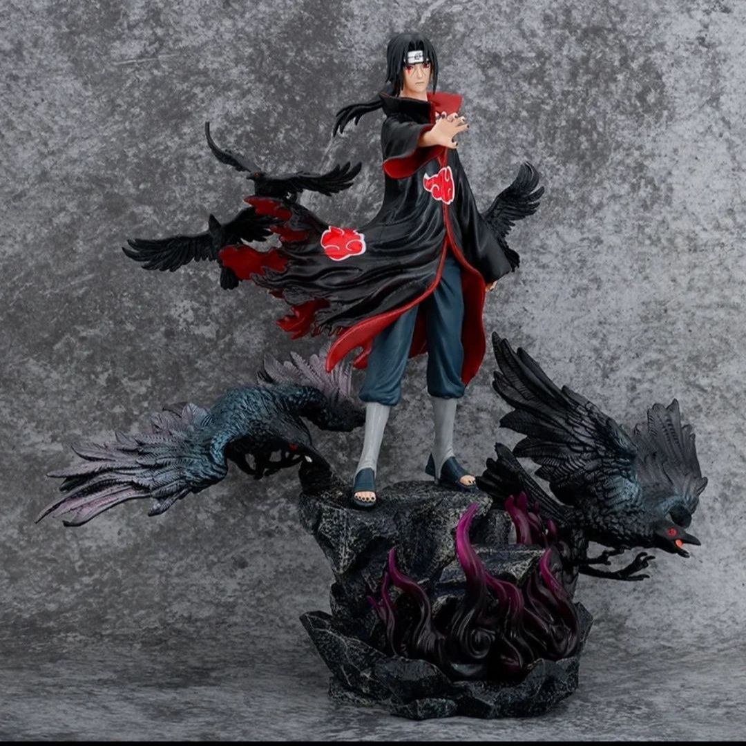 37cm Uchiha Itachi Figure NARUTO Amaterasu Anime Surroundings Figures Collection Desktop Ornament Decoration Best Gifts for Boys