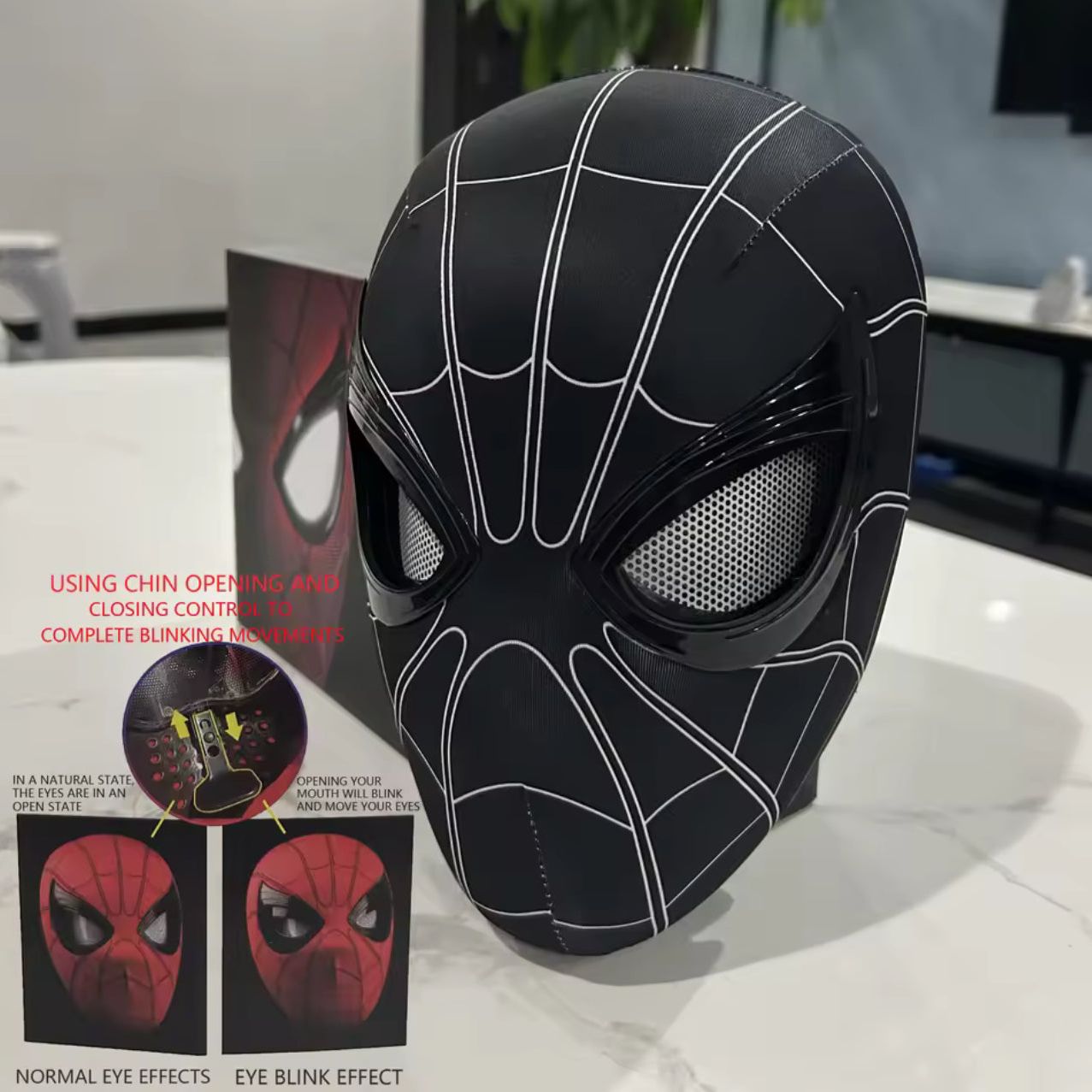 New Spider-man:no Way mask Home Spider Man Mask Luxury Helmet Rechargeable Remote Eyes Movable Mask Cosplay Decoration Gift Toys