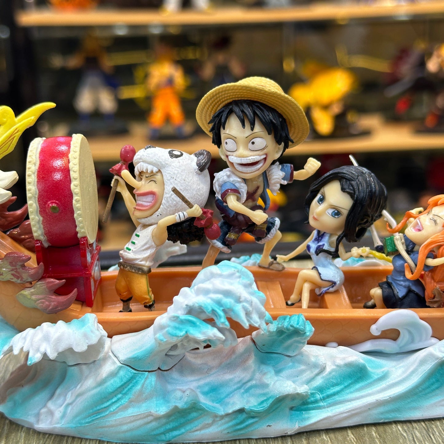 One Piece Anime Figure Straw Hat Figures Dragon Boat Race Series Luffy Model Luffy And Friends Collection Desk Decoration Gifts