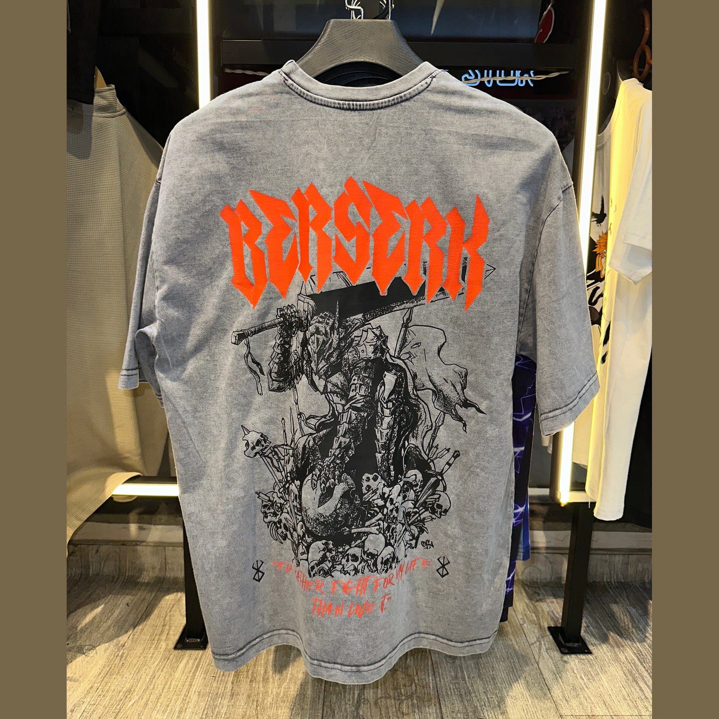 Guts-berserk anime t-shirt from one for all anime clothing store