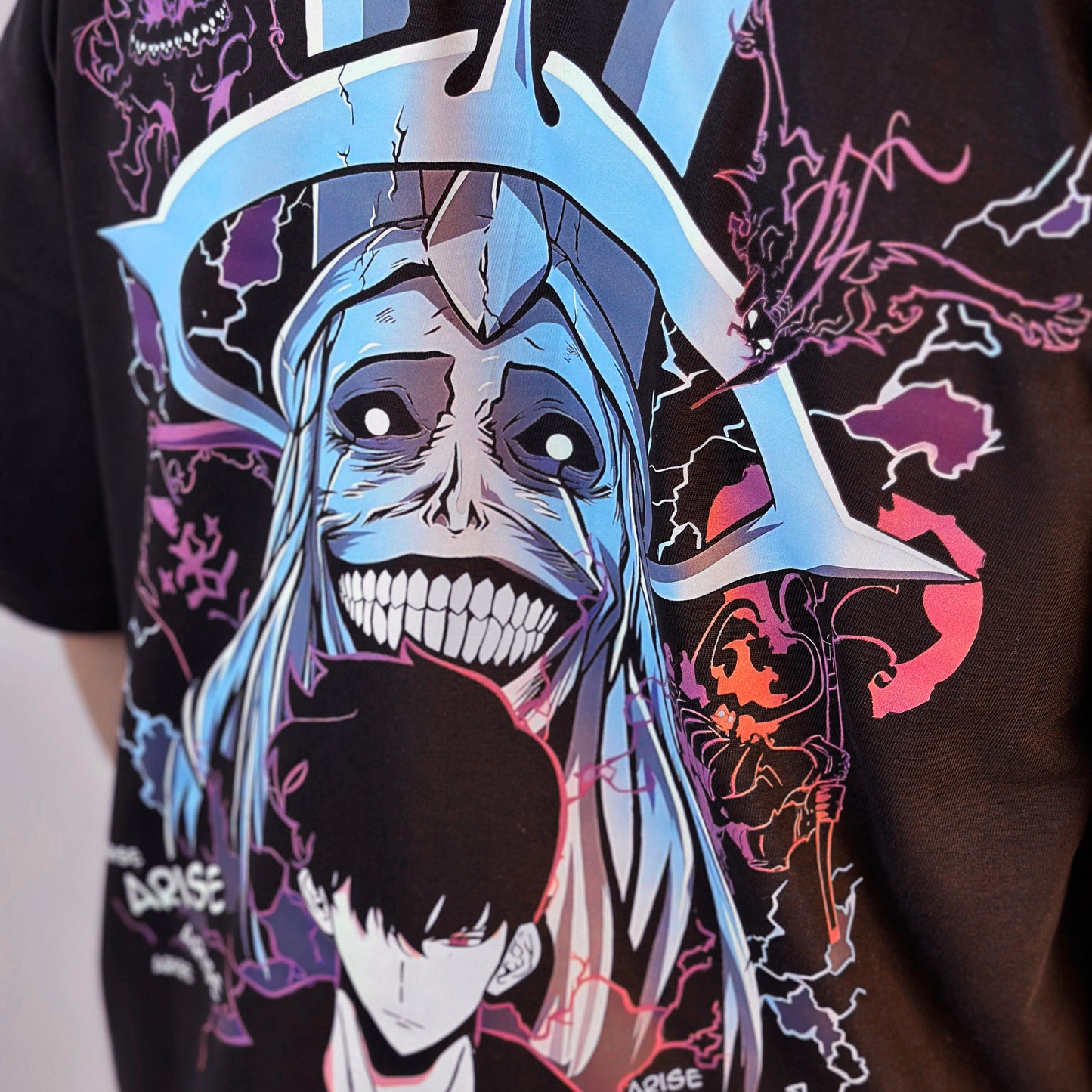 Solo leveling black Tshirt from one for all anime clothing store