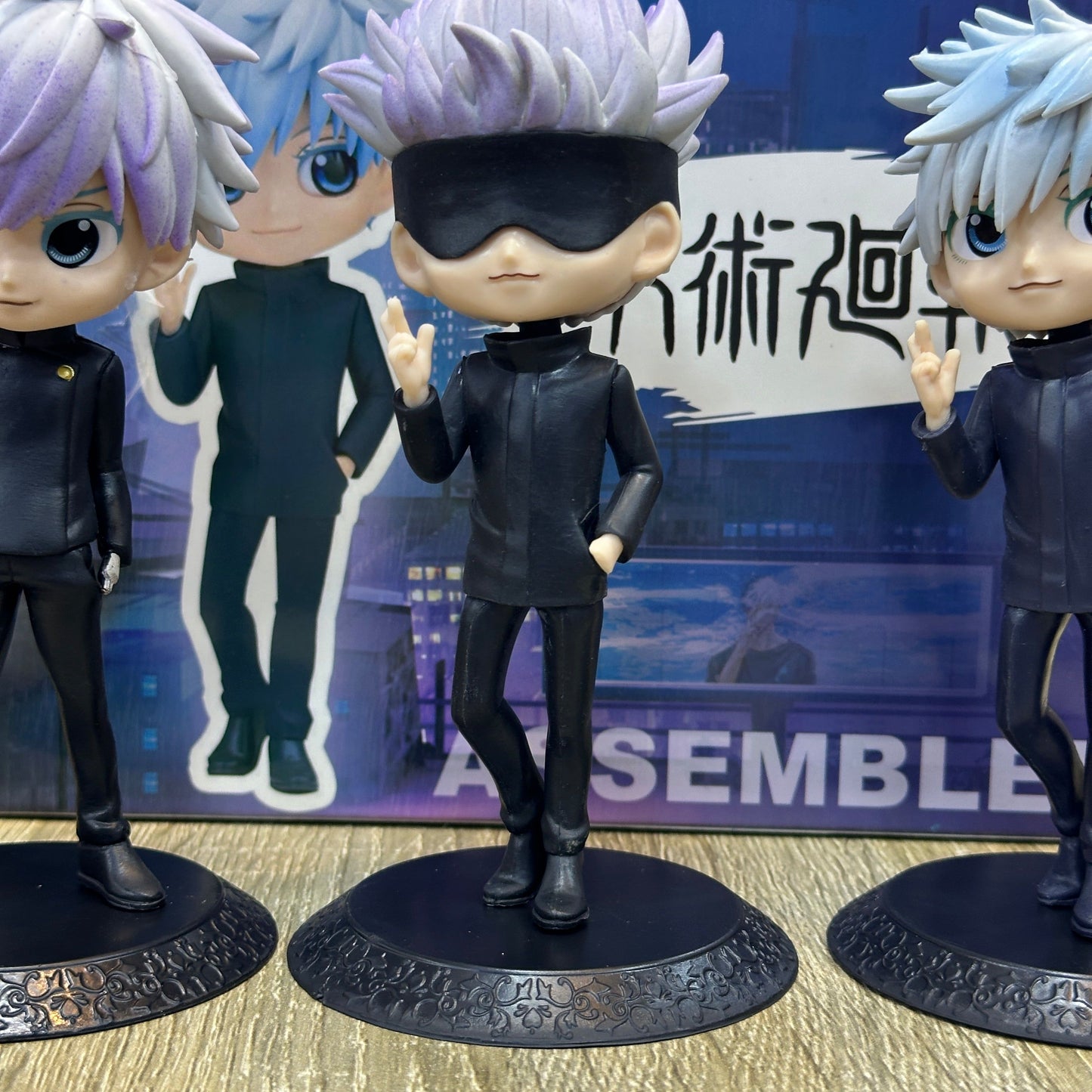 Anime Jujutsu Kaisen Satoru Gojo Cute Model Toys About 13 cm White Hair Doll