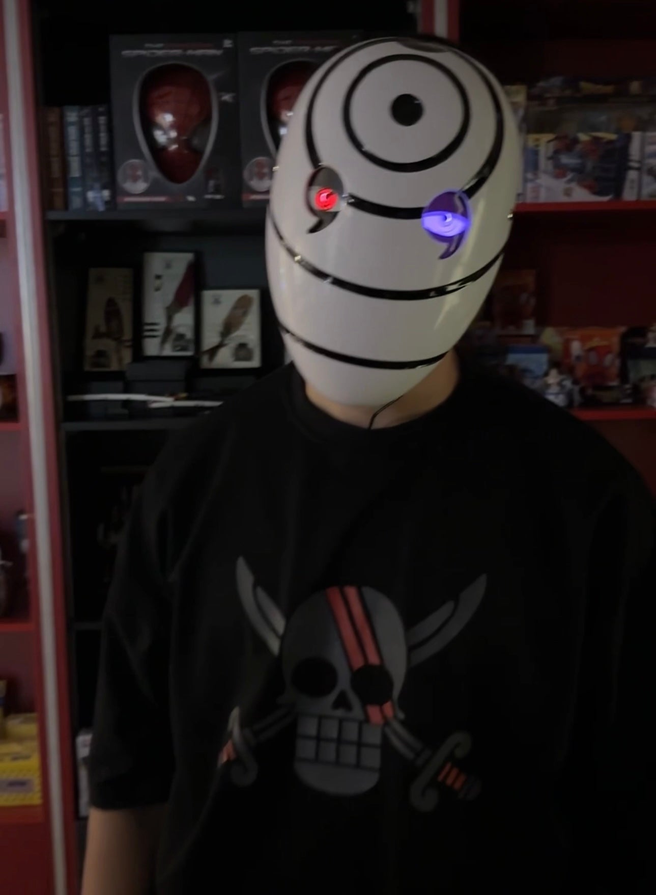 Obito qhite mask with led eyes | Naruto mask