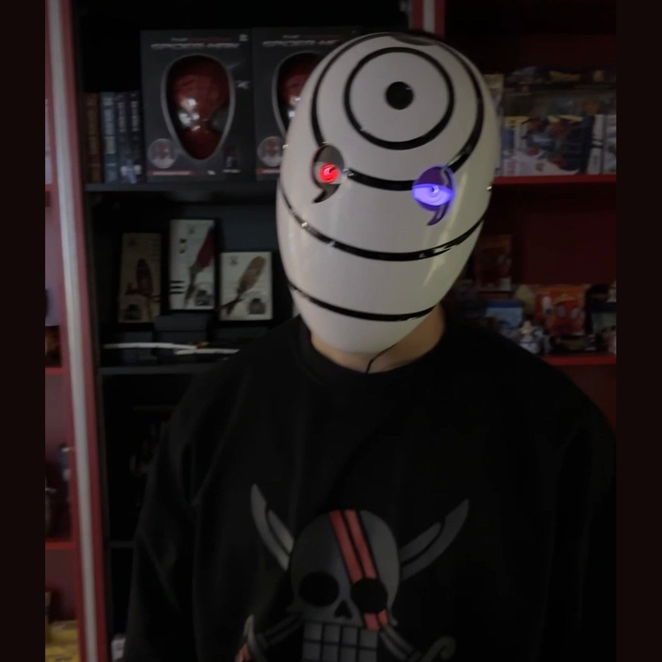 Obito qhite mask with led eyes | Naruto mask
