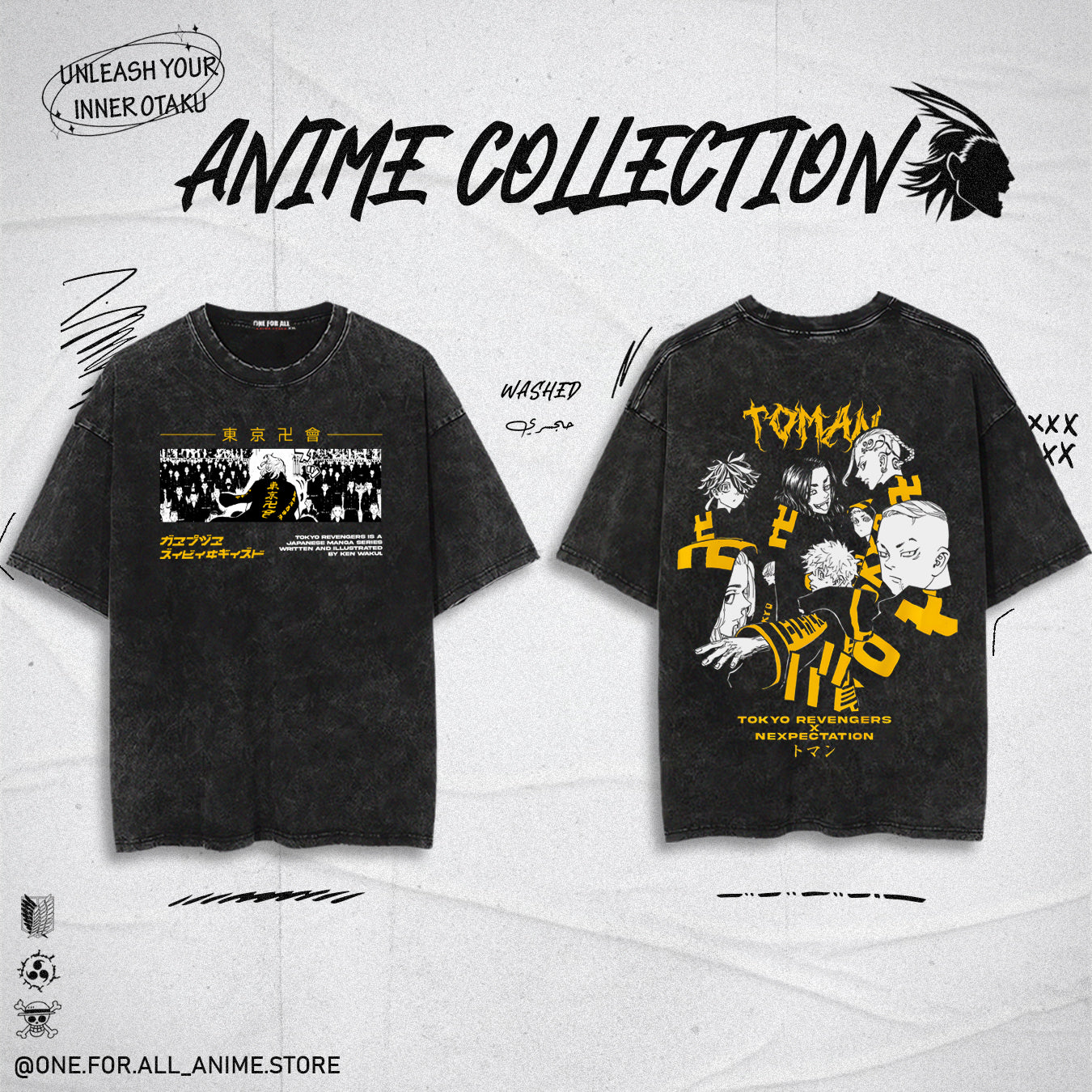 Tokyo Revengers rocked t-shirt from ONE FOR ALL