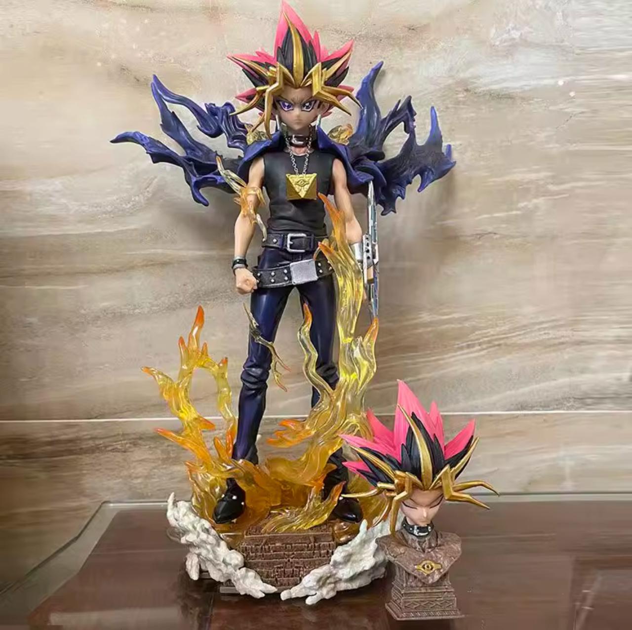 28cm Yugioh Figure Yu-gioh Gk Figurine 2 Heads Version Anime Figures PVC Statue Model Collection Decoration Ornament Toy Gifts