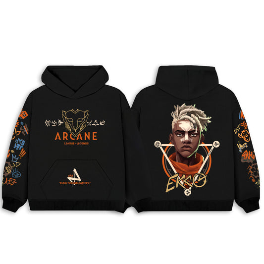 Ekko-Arcane league of legend hoodie from one for all anime clothes