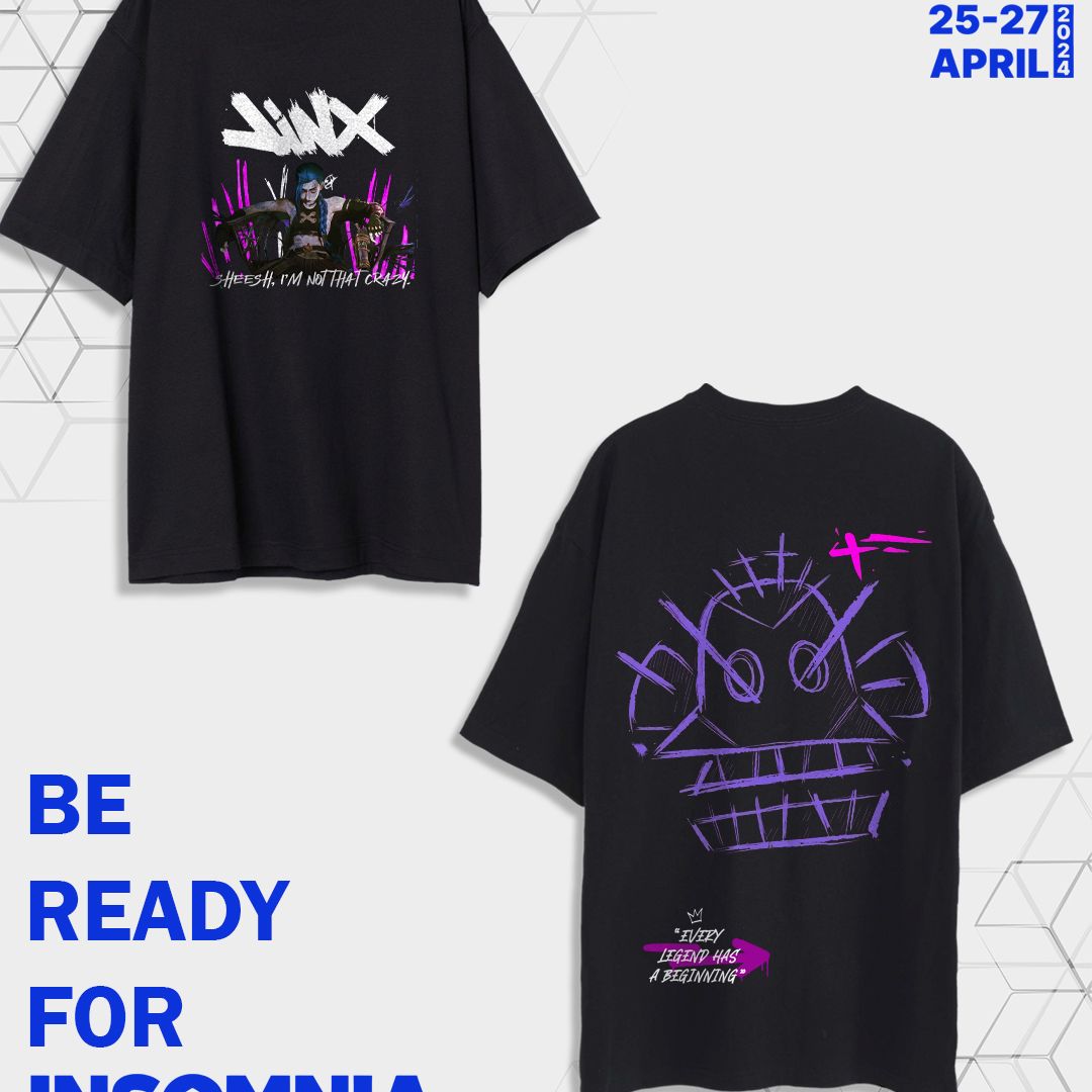 Jinx-Arcane black t-shirt from One For All