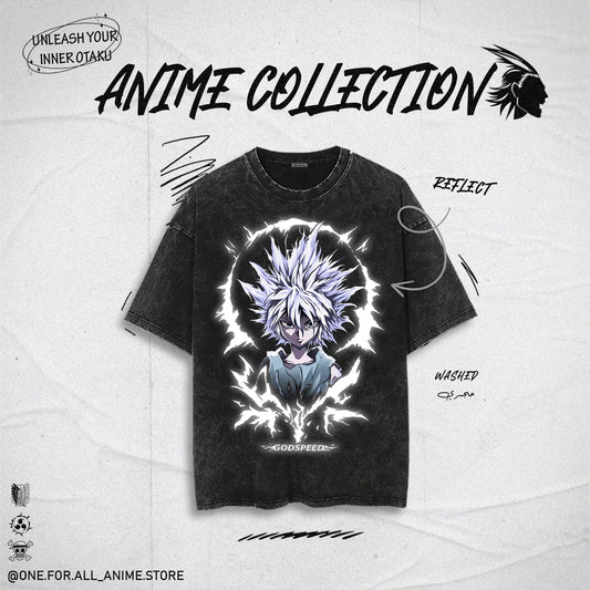 Killua HxH rocked t-shirt from ONE FOR ALL