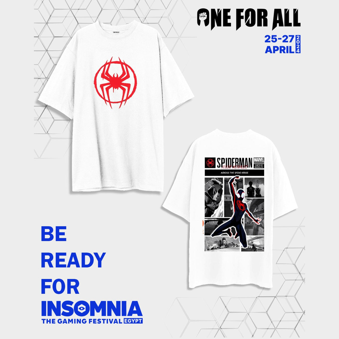 Spider Man white t-shirt from One For All