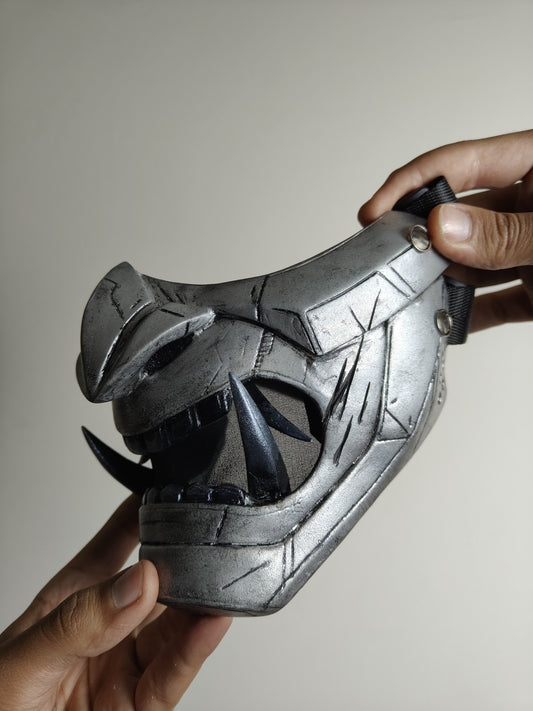 Oni samurai mask silver edition From Ronin Punk