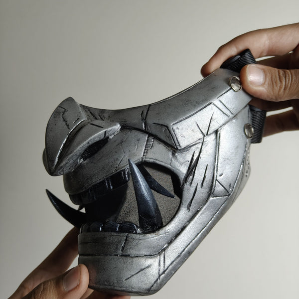 Oni samurai mask silver edition From Ronin Punk