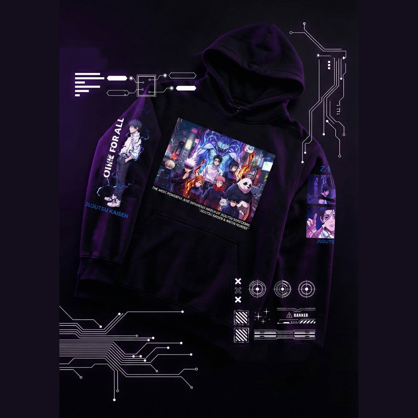 Yuta-jujutsu kaisen Hoodie - Black | Anime Hoodies Egypt