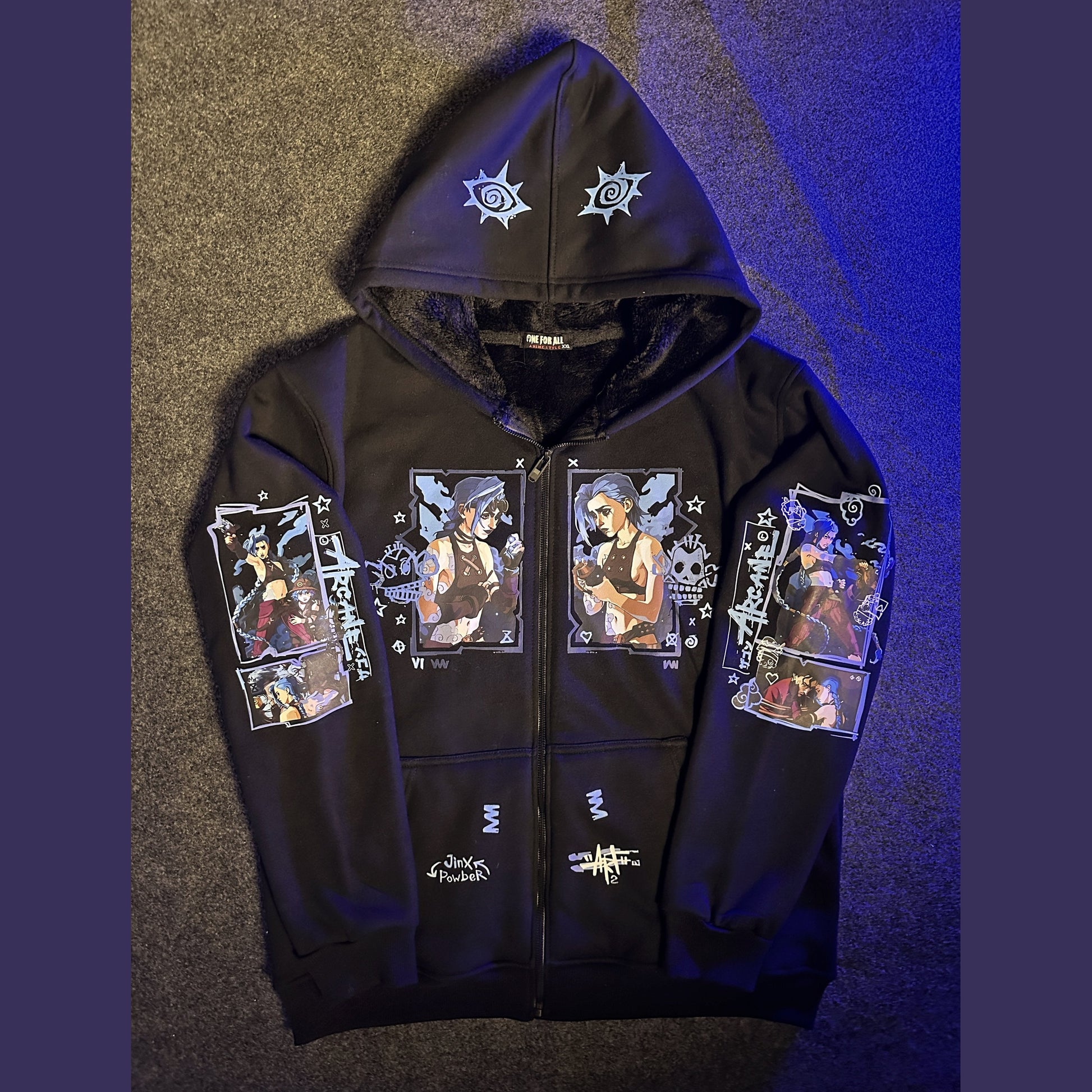 Jinx sweatshirt hoodie with zipper | Arcane jinx lover