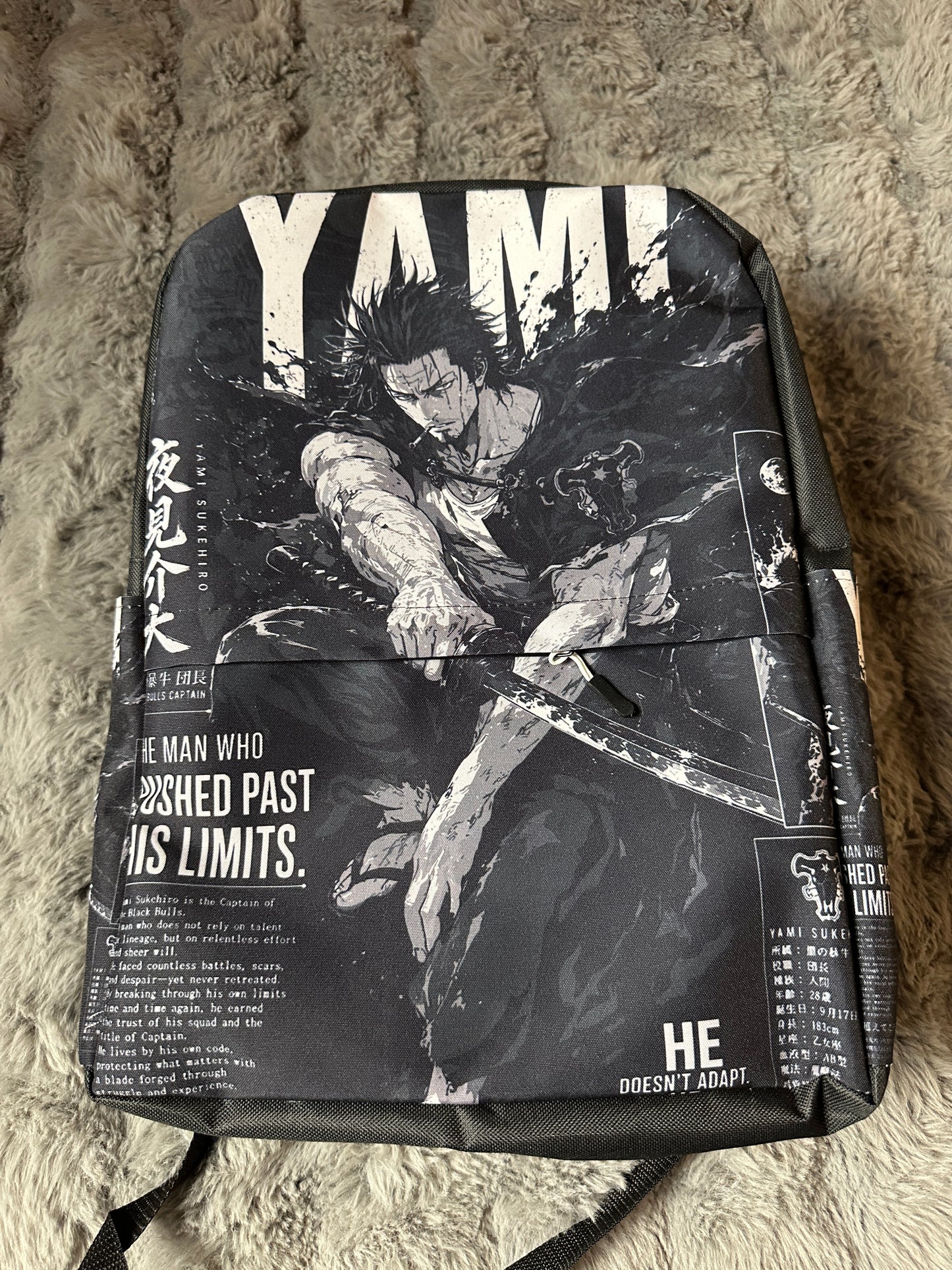 Black Clover Yami Sukehiro Anime Backpack