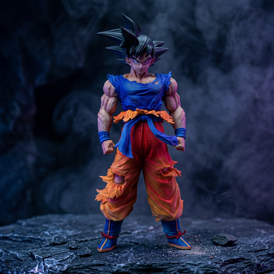 Collectible Muscular Anime Hero Action Figure - Battle Worn Edition