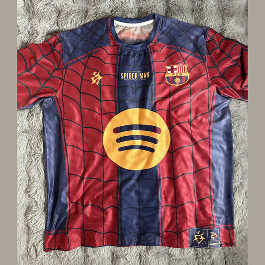 Barca Spiderman jersey sport t-shirt