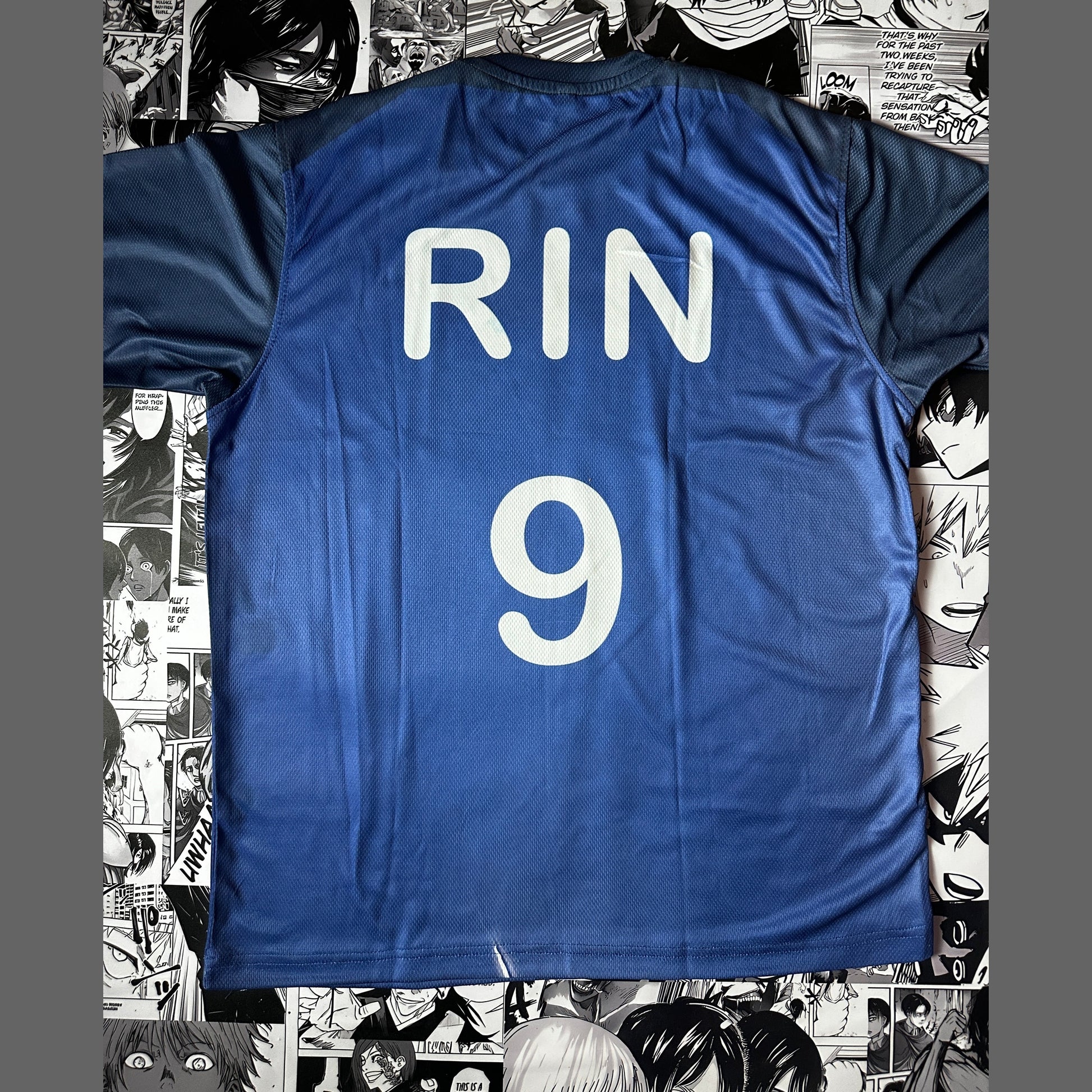 PXG Rin num 9 Blue lock jersey t-shirt