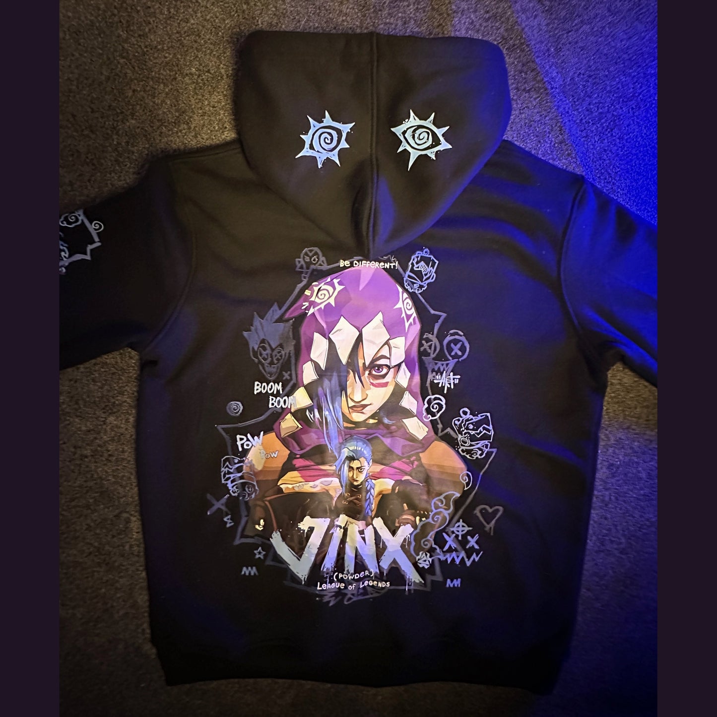 Jinx sweatshirt hoodie with zipper | Arcane jinx lover