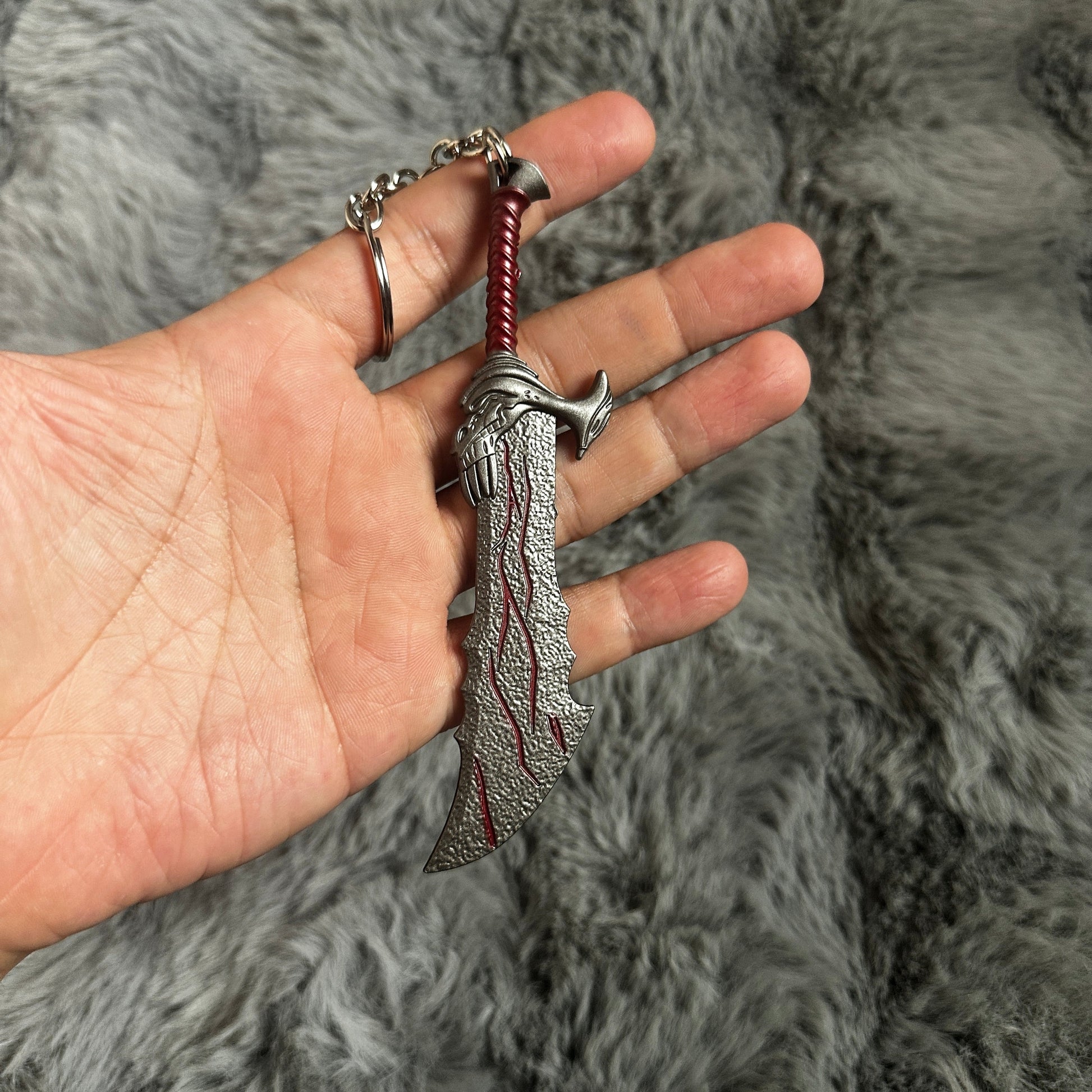 God of war metal keychains toys