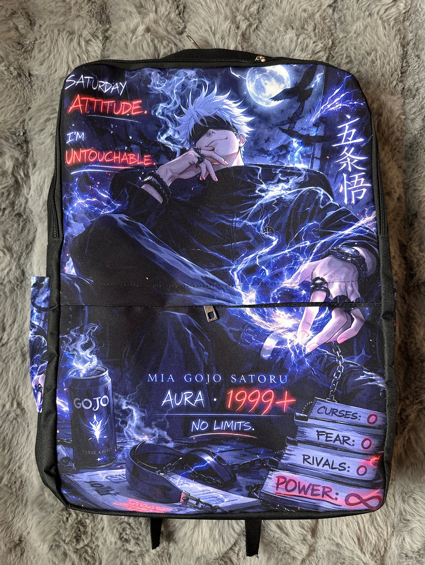 Gojo saturo jujutsukaisen back bag
