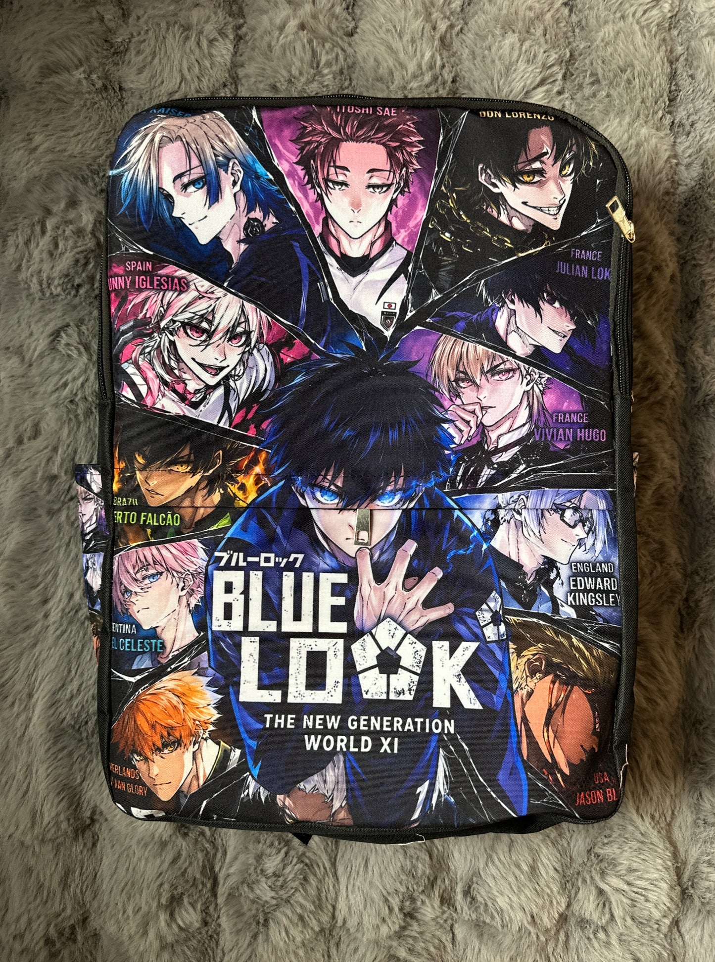 Blue lock anime back bag